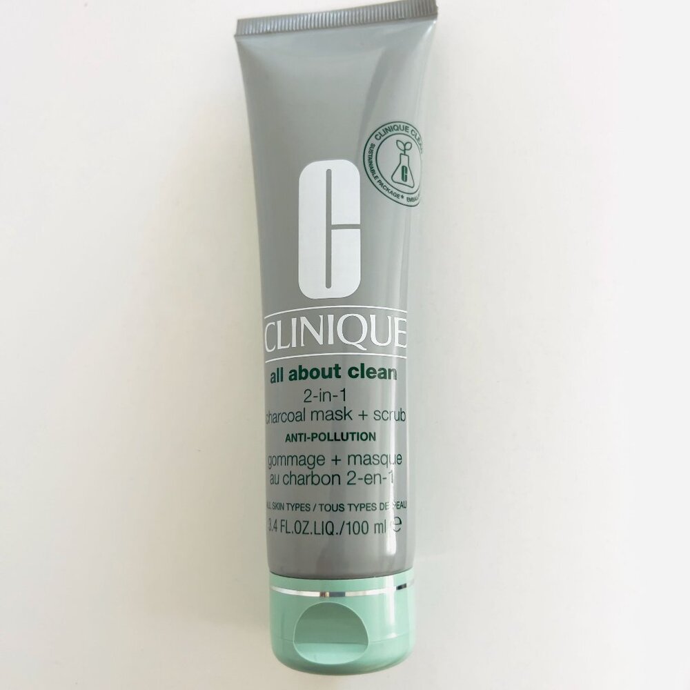 CLINIQUE All About Clean 2-in-1 Charcoal Face Mask + Scrub 3.4 Oz